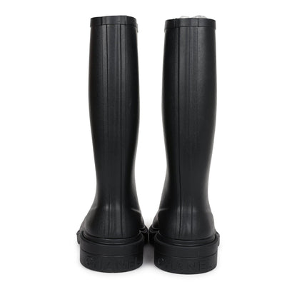 Bottes Noires Hautes en Caoutchouc CC