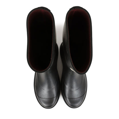 Bottes Noires Hautes en Caoutchouc CC